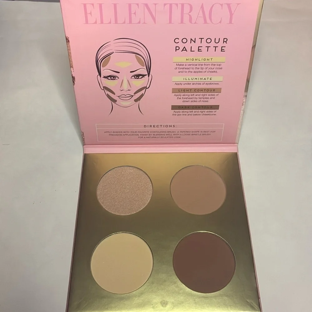 🌿✨Ellen Tracy Contour Palette – Highlight & Sculpt Kit